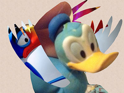 Duck in Flight. Digital Collage