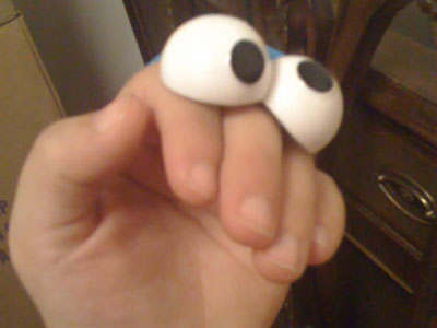 hand puppet with big eyes